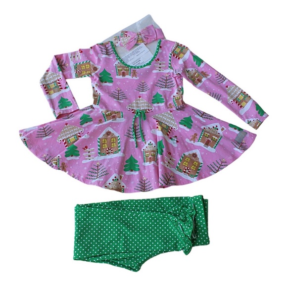 Eleanor Rose Gingerbread House Knit Joy Top Set